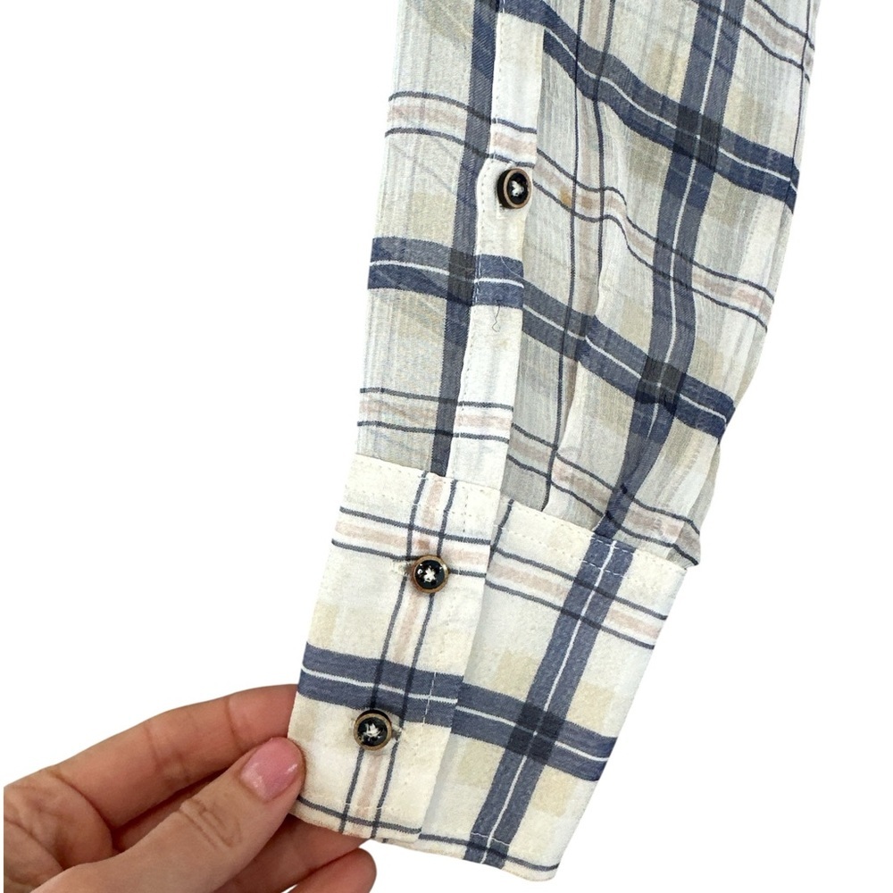 ATM Plaid Silk Button-down Shirt - Picture 6 of 9
